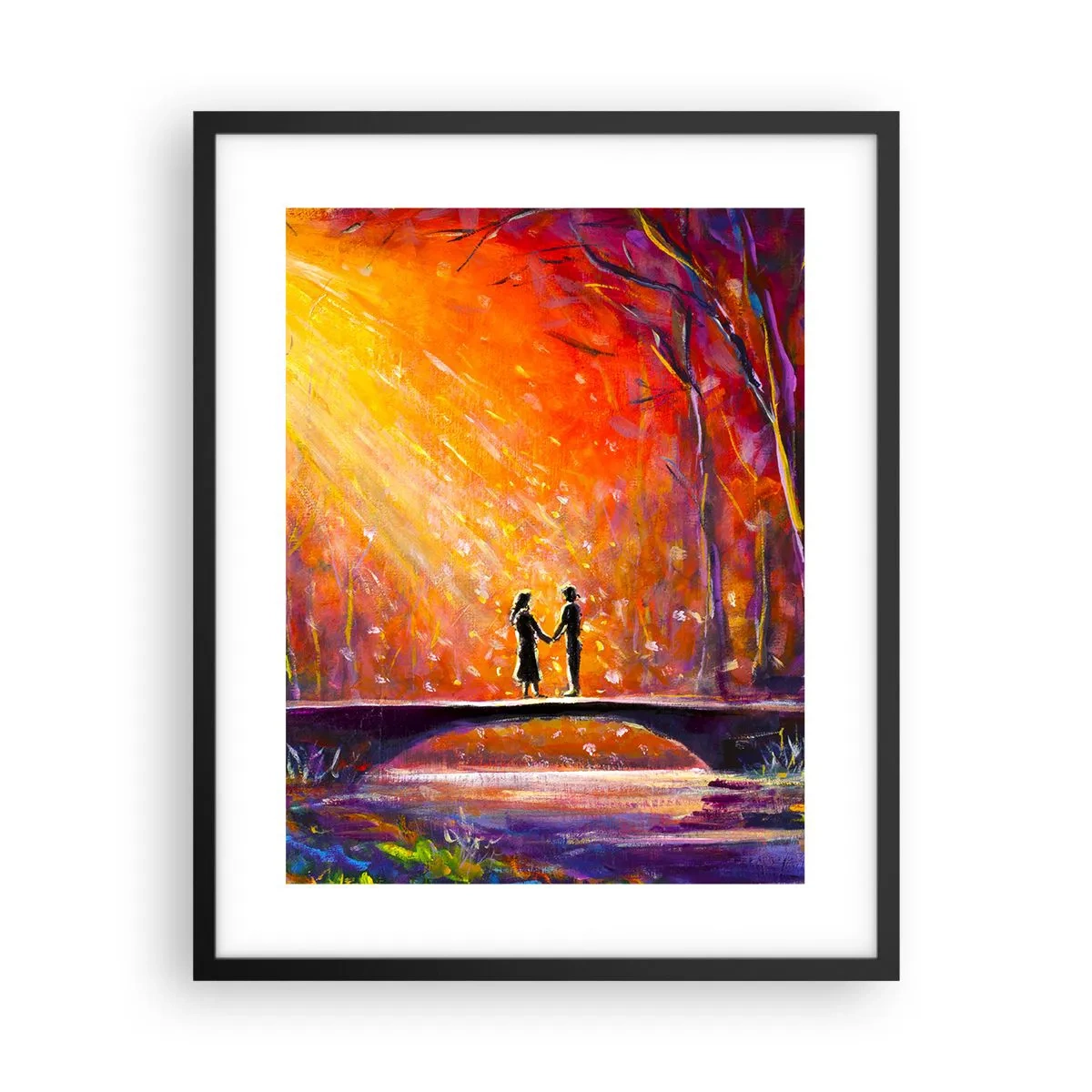 Poster in einem schwarzem Rahmen - Der Himmel liebt sie auch - 40x50 cm