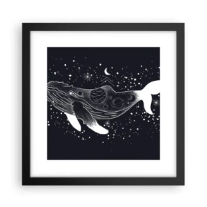Poster in einem schwarzem Rahmen - Im Ozean des Universums - 30x30 cm
