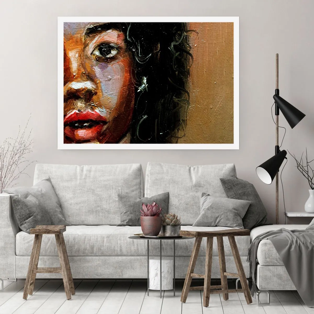 Poster - Schwarz und Glanz - 50x40 cm