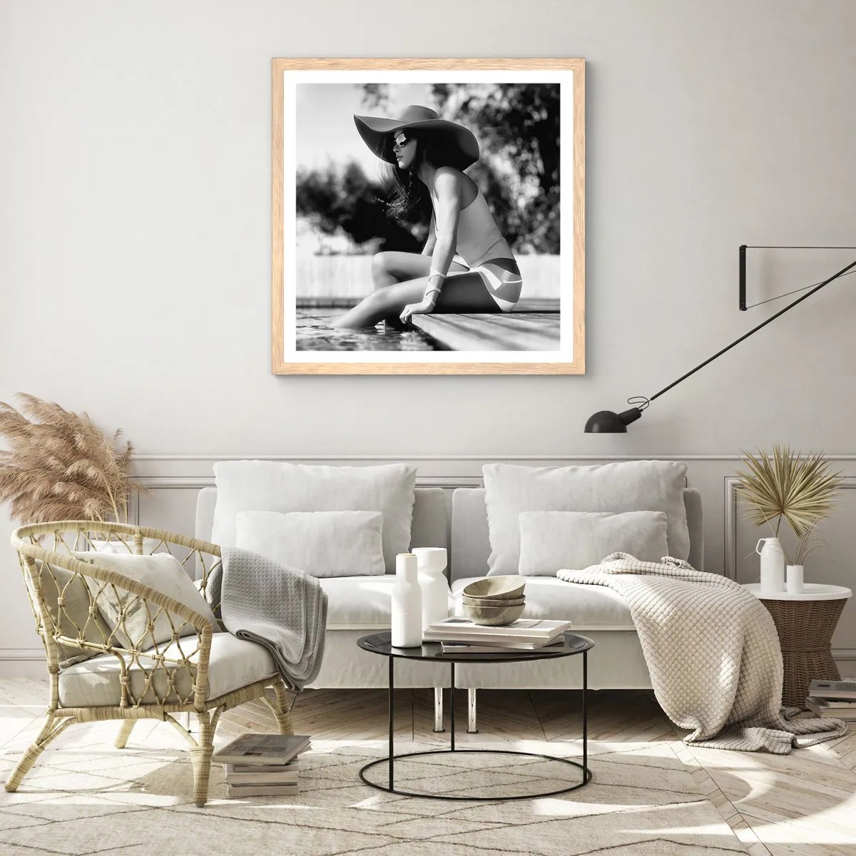 Poster in einem Rahmen aus heller Eiche - Sommertraum - 60x60 cm