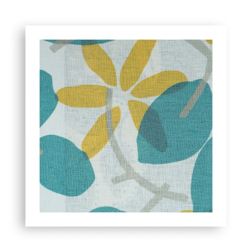 Poster - Unter den azurblauen Blättern - 50x50 cm