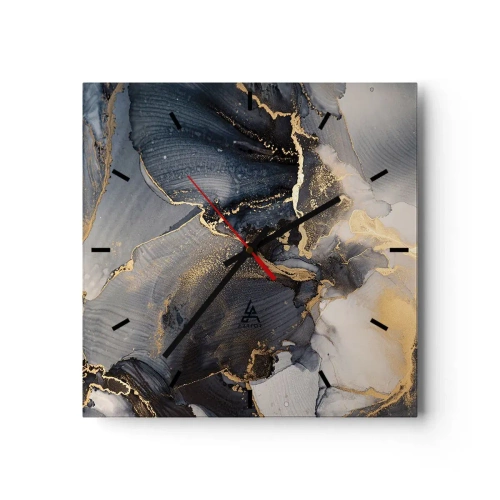 Wanduhr - Glasuhr - Leben aus Stein - 40x40 cm