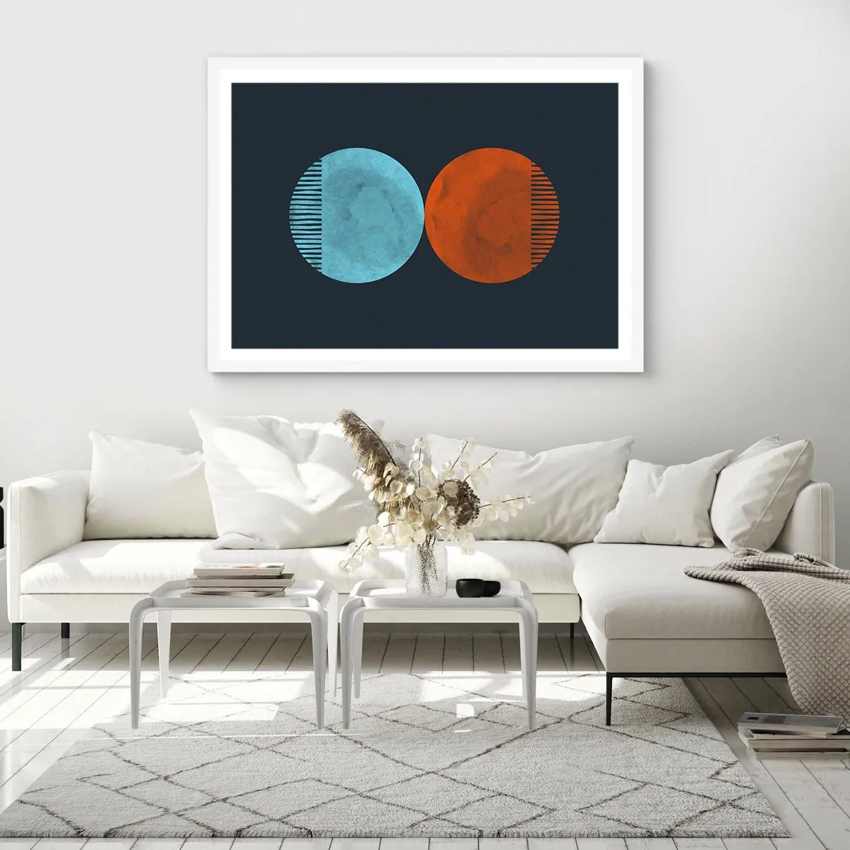 Poster in einem weißen Rahmen - Nur Geometrie? - 100x70 cm