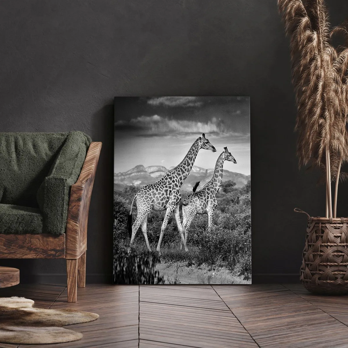 Bild auf Leinwand - Leinwandbild - Hohe Sphären in Afrika - 65x120 cm