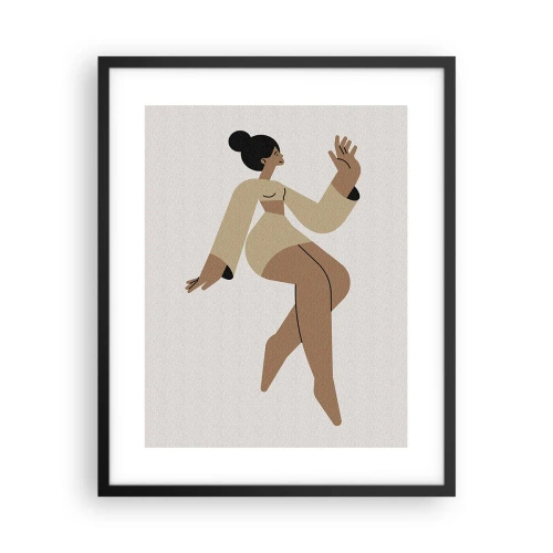 Poster in einem schwarzem Rahmen - Eine anmutige Form - 40x50 cm