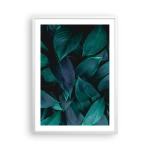 Poster in einem weißen Rahmen - Grün in sich selbst - 50x70 cm