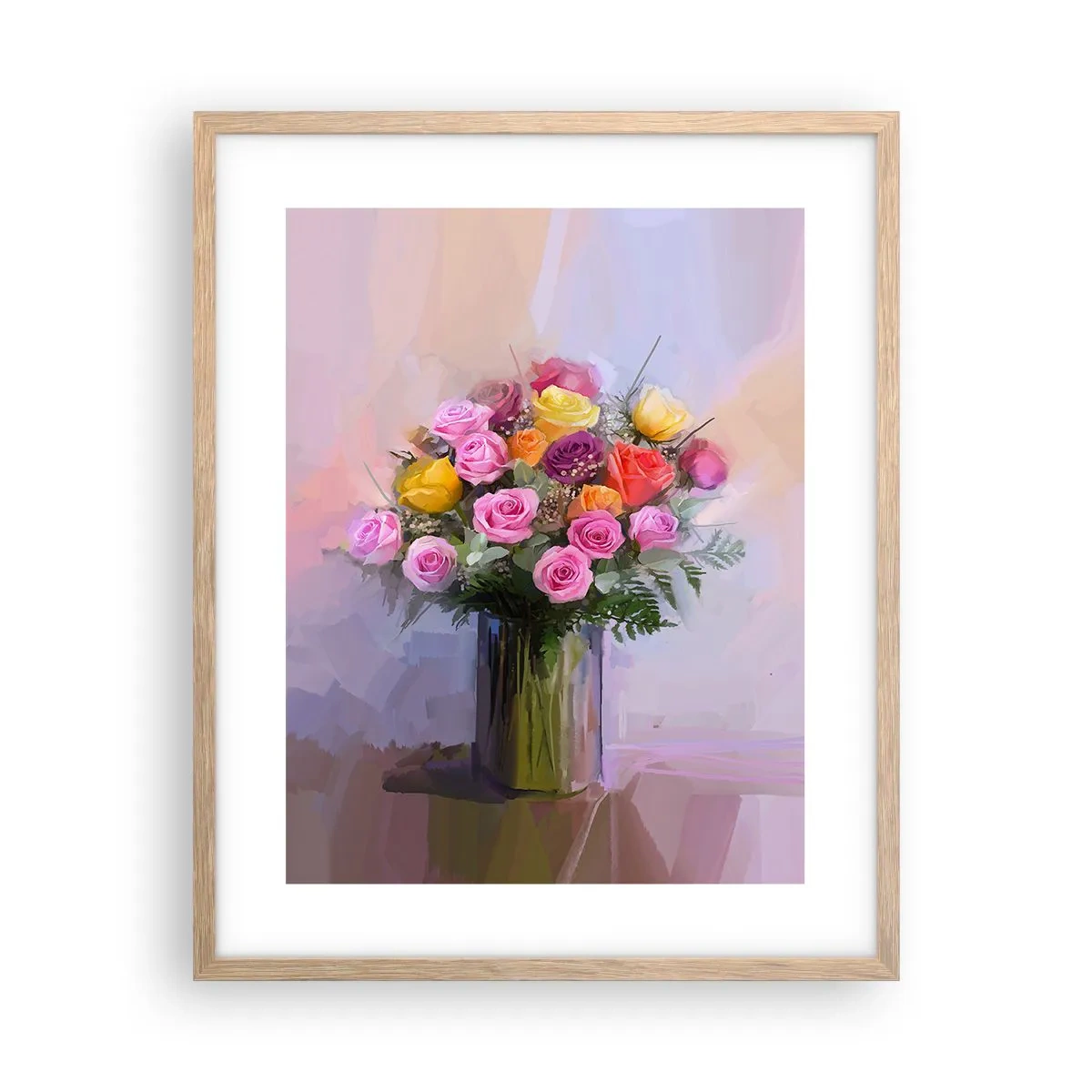 Poster in einem Rahmen aus heller Eiche - Festgehaltene Schönheit - 40x50 cm