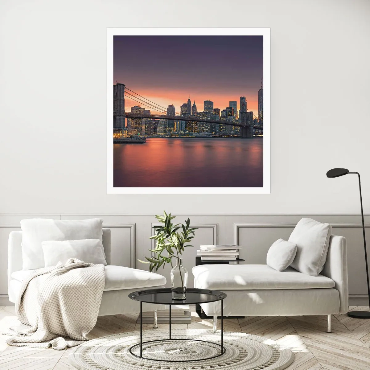 Poster - Eingetaucht in lila Stille - 40x40 cm