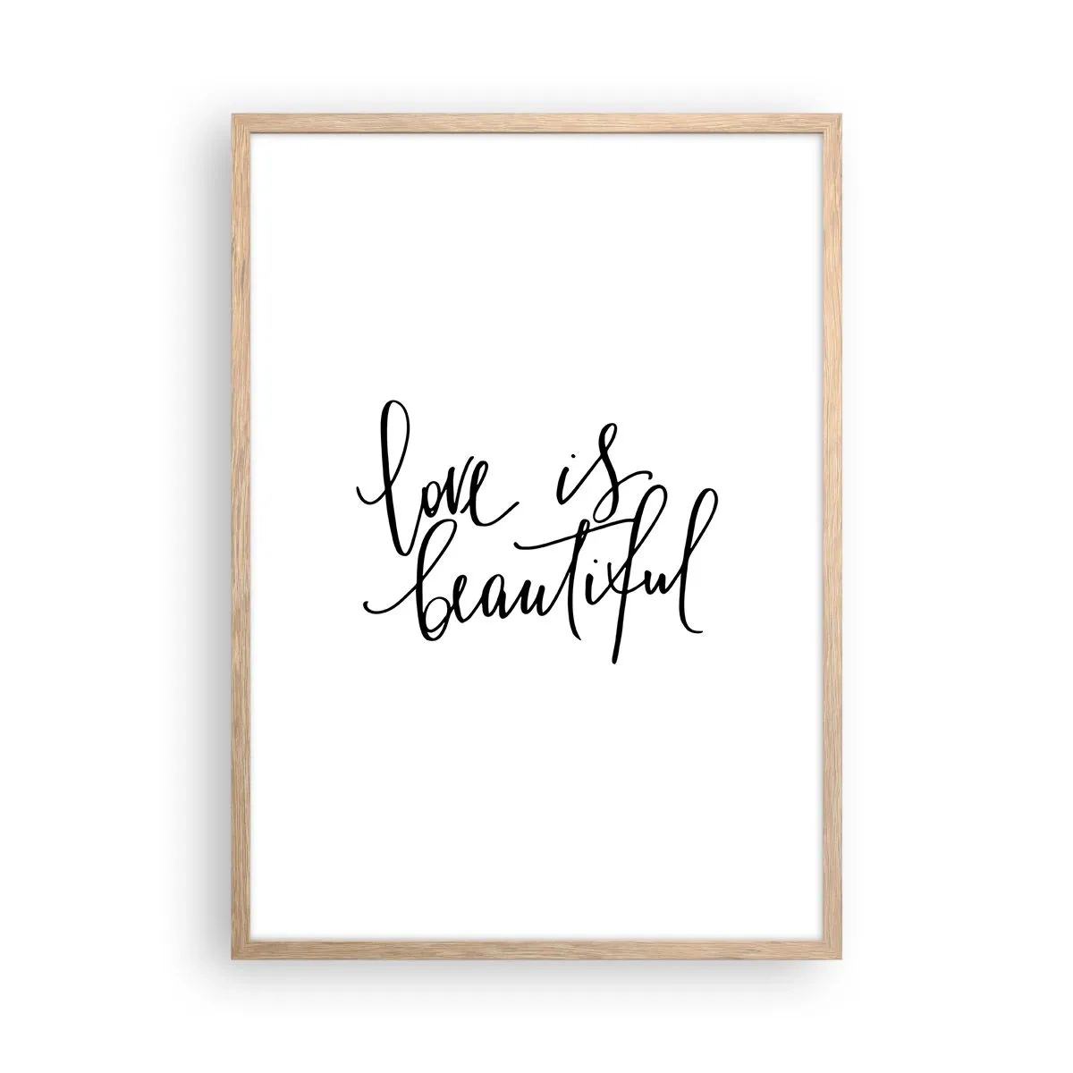 Poster in einem Rahmen aus heller Eiche - Lies und wiederhol - 50x70 cm