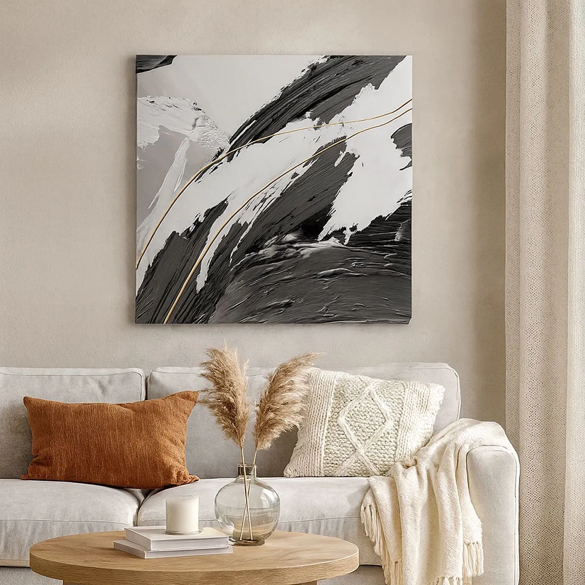 Bild auf Leinwand - Leinwandbild - Abstraktion in großem Stil - 30x30 cm