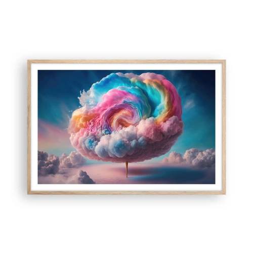 Poster in einem Rahmen aus heller Eiche - Traum von einem Vergnügungspark - 91x61 cm