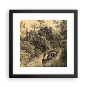 Poster in einem schwarzem Rahmen - Expedition zur Quelle - 30x30 cm