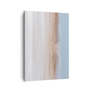 Bild auf Leinwand - Leinwandbild - Eine subtile Landschaft in Pastelltönen von Blau und Beige - 50x70cm - Mehrdeutige Landschaft - Moderne Wanddekoration für Wohnzimmer und Schlafzimmer ARTTOR