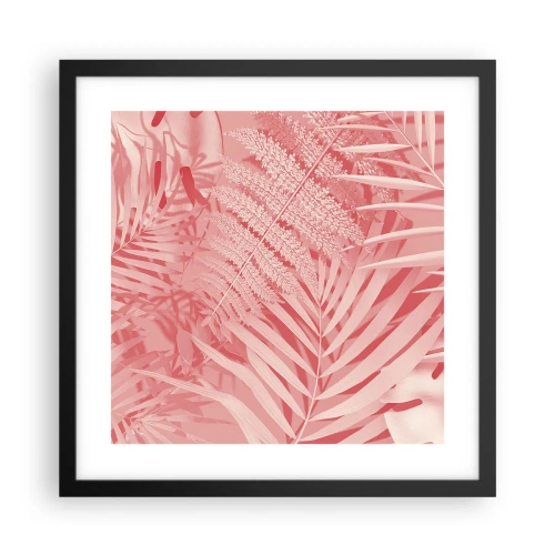 Poster in einem schwarzem Rahmen - Rosa Konzept - 40x40 cm