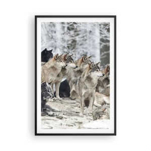 Poster in einem schwarzem Rahmen - Familie und Freunde - 61x91 cm