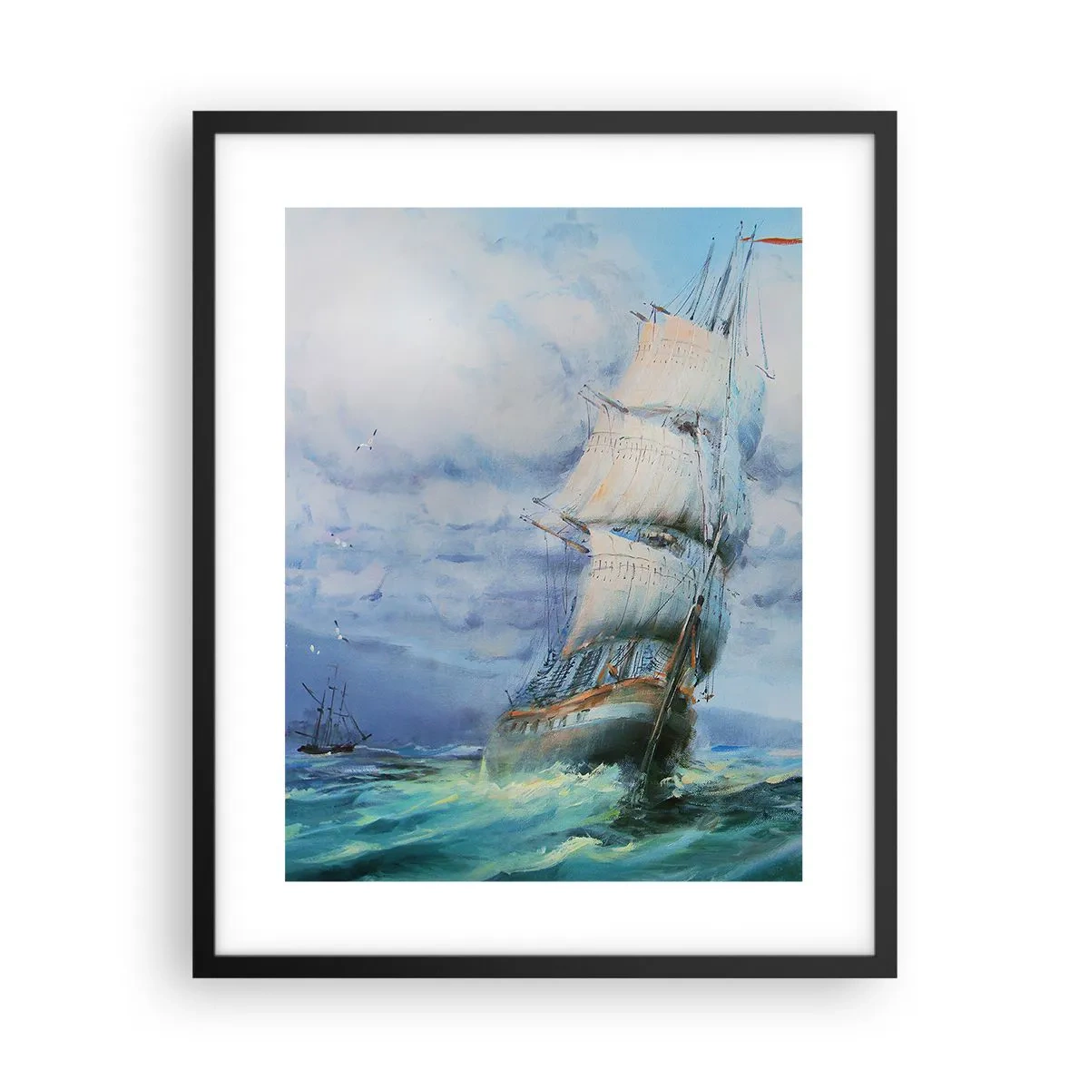 Poster in einem schwarzem Rahmen - Guter Wind - 40x50 cm