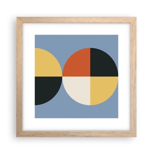 Poster in einem Rahmen aus heller Eiche - Beobachte und zähle - 30x30 cm