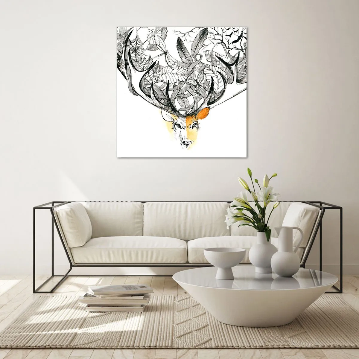 Glasbild - Bild auf glas - Ecken des Überflusses - 40x40 cm