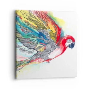 Bild auf Leinwand - Leinwandbild - Leben Sie bunt - 30x30 cm