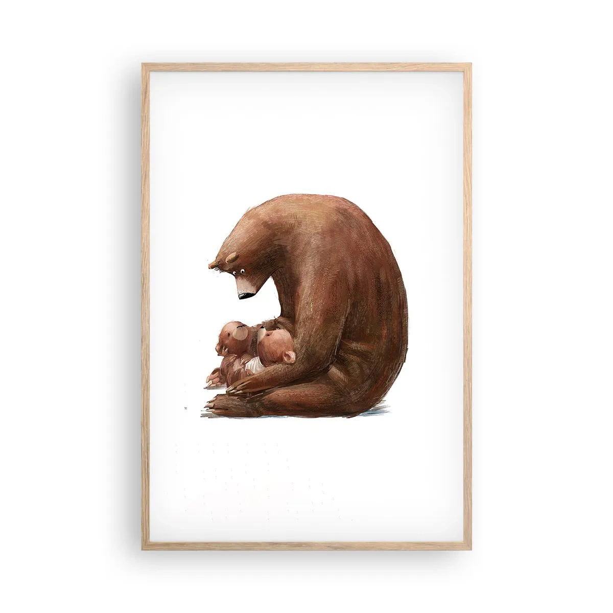 Poster in einem Rahmen aus heller Eiche - Süße Träume, Kinder - 61x91 cm