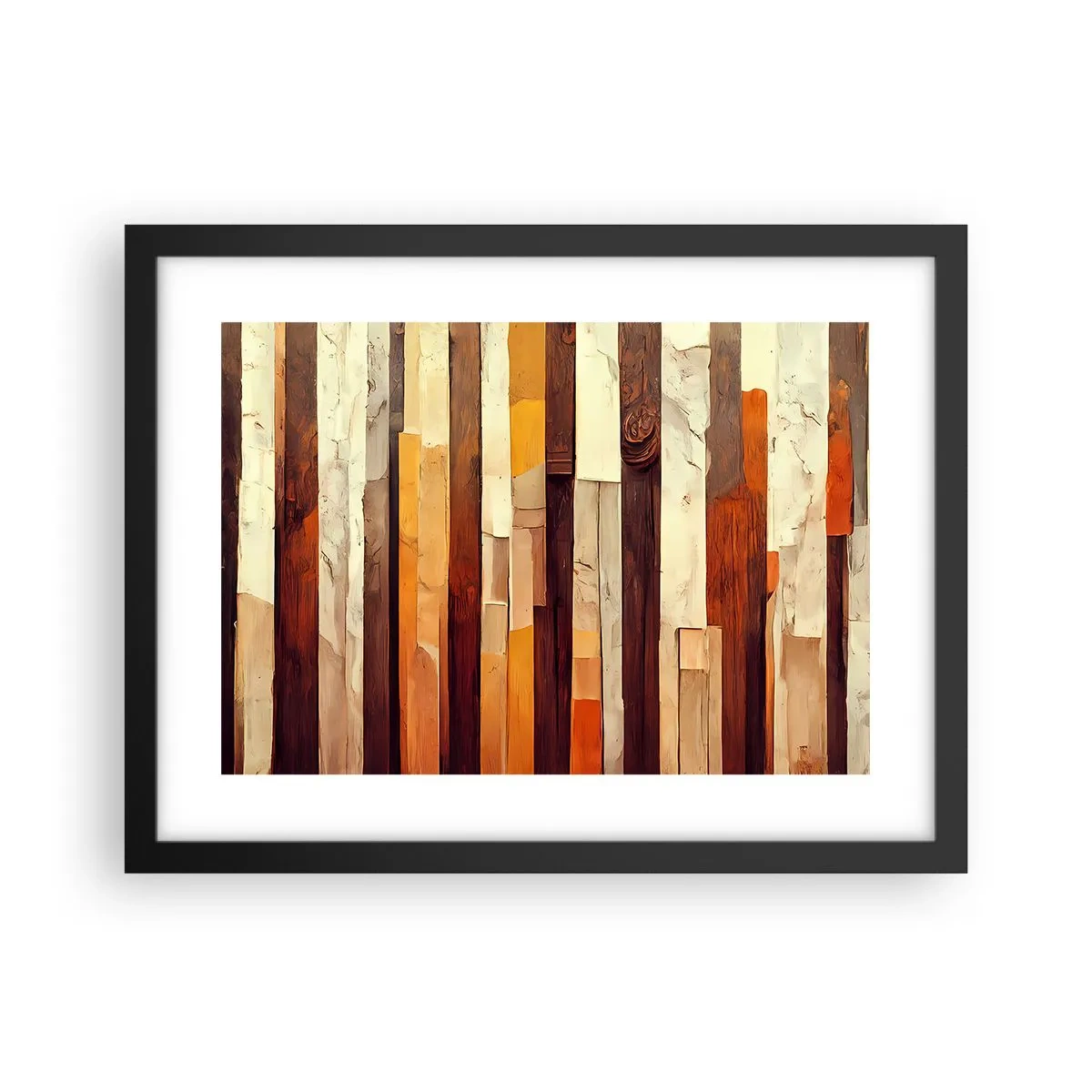 Poster in einem schwarzem Rahmen - Hymne der Waldbäume - 40x30 cm