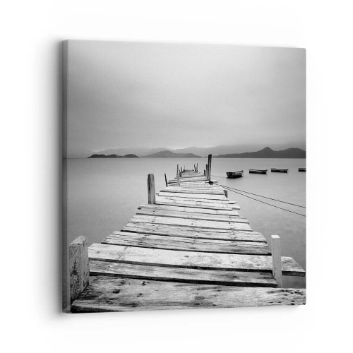 Bild auf Leinwand - Leinwandbild - Hinter den Bergen, jenseits der Meere - 30x30 cm