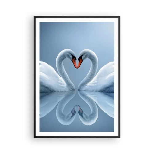 Poster in einem schwarzem Rahmen - Zeit für die Liebe - 70x100 cm