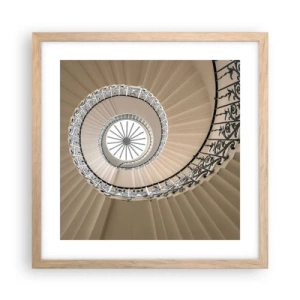 Poster in einem Rahmen aus heller Eiche - Im Inneren der Muschel - 40x40 cm