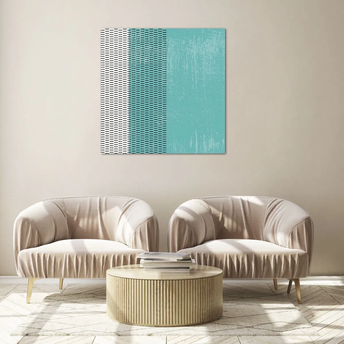 Glasbild - Bild auf glas - Eine ausgewogene Komposition - 60x60 cm