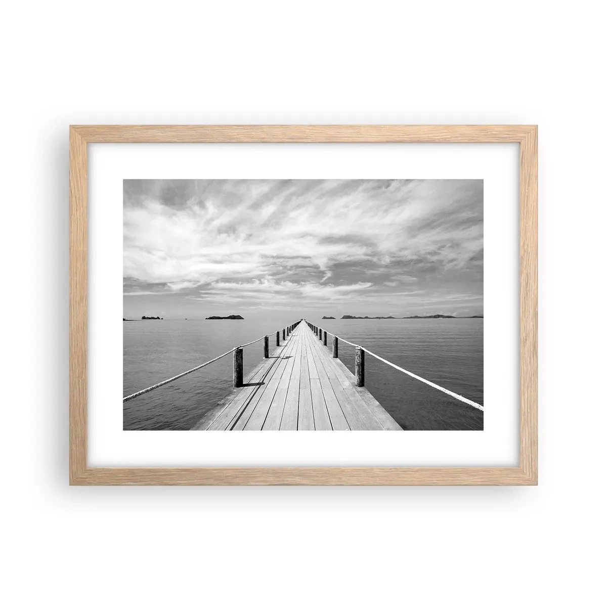 Poster in einem Rahmen aus heller Eiche - Oder vielleicht eine Reise ... - 40x30 cm