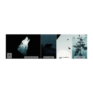 Fototapeten Muster Selbstklebend Deluxe Sticker - Die Stimme der Waldnacht - Abstraktion, Tragen, Höhle - 100x30 cm