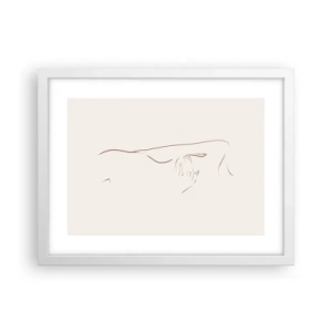 Poster in einem weißen Rahmen - Die Form des Verlangens - 40x30 cm