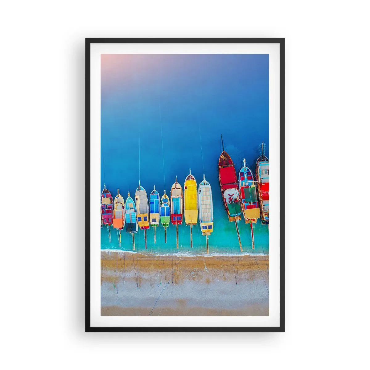 Poster in einem schwarzem Rahmen - Aus der Vogelperspektive - 61x91 cm