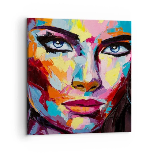 Bild auf Leinwand - Leinwandbild - Auch die Seele ist bunt - 70x70 cm