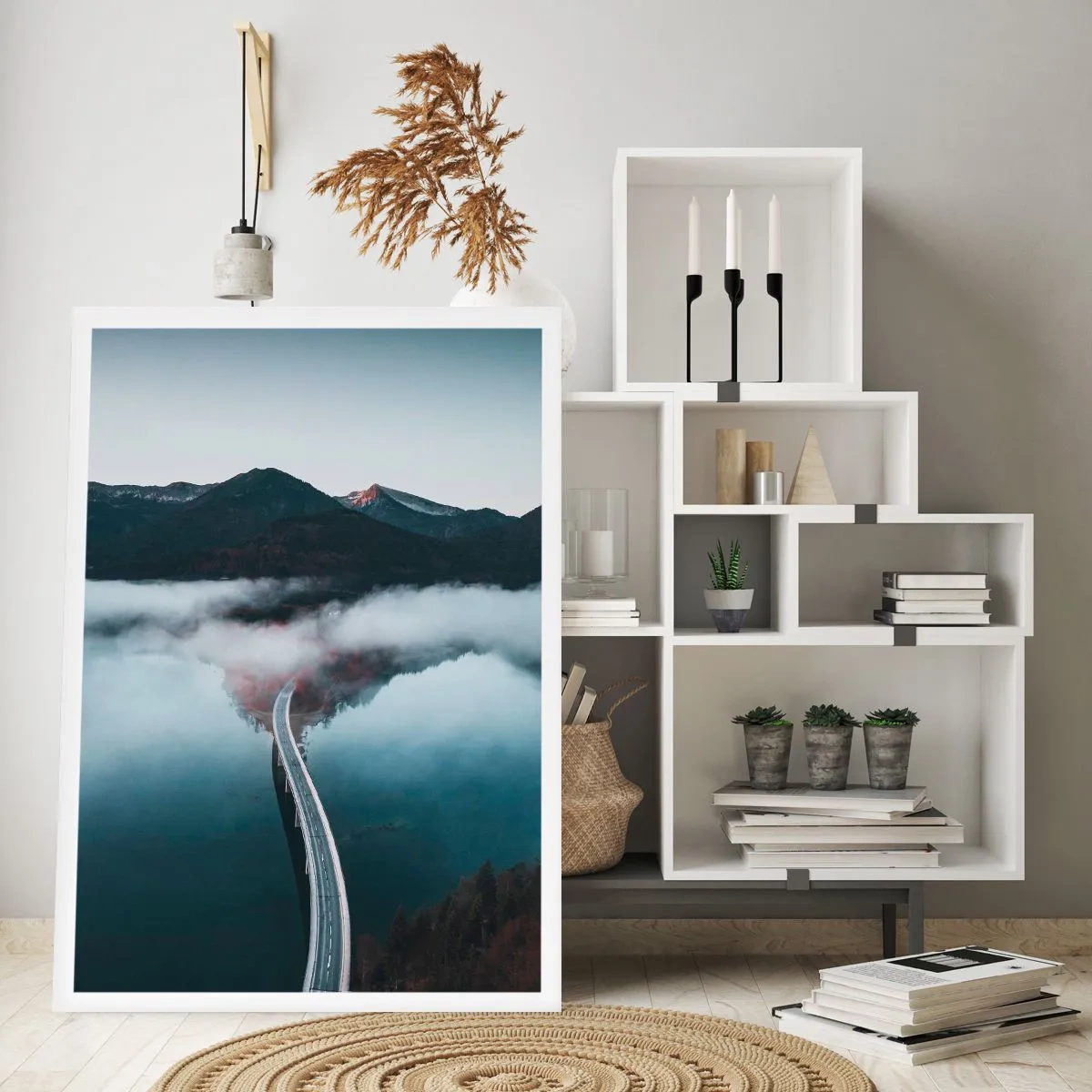 Poster - Über Wasser so glatt wie ein Spiegel - 40x50 cm