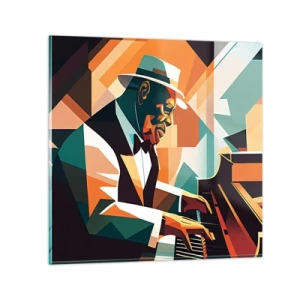 Glasbild - Bild auf glas - Alles vom Jazz - 60x60 cm