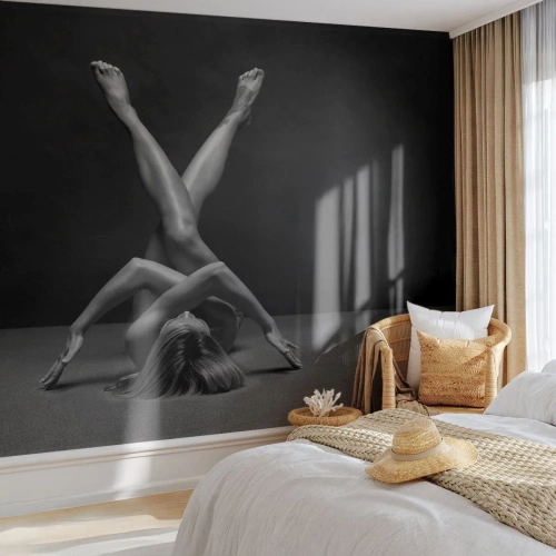 Selbstklebende Fototapete Deluxe Sticker - Die Geometrie der Nacktheit - Frau, Stück, Körper - 350x256 cm