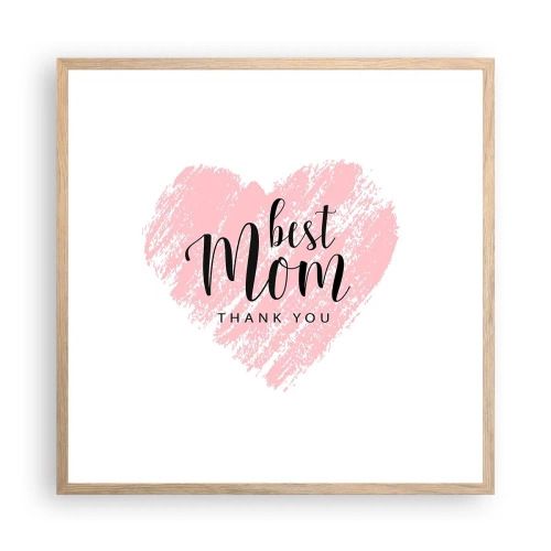 Poster in einem Rahmen aus heller Eiche - Immer der richtige Moment - 60x60 cm