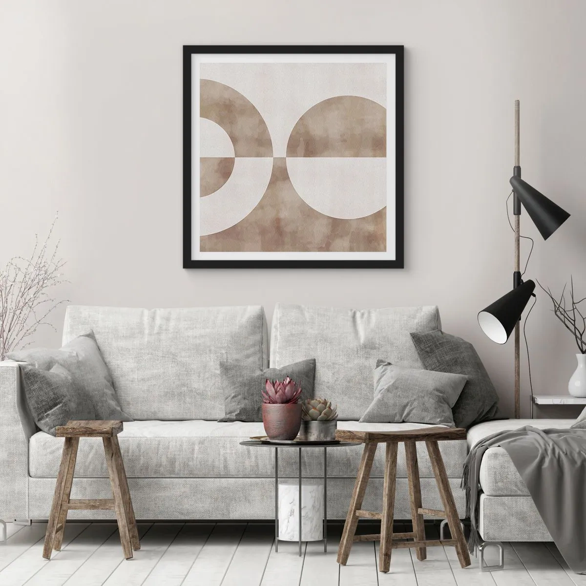 Poster in einem schwarzem Rahmen - Ähnlichkeiten und Unterschiede - 30x30 cm