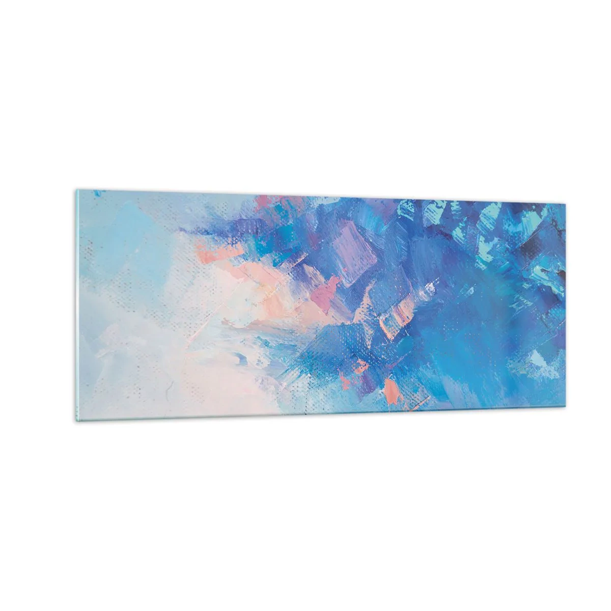 Glasbild - Bild auf glas - Winter-Abstraktion - 100x40 cm