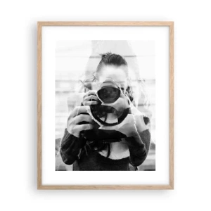 Poster in einem Rahmen aus heller Eiche - Schöpfer und Material - 40x50 cm