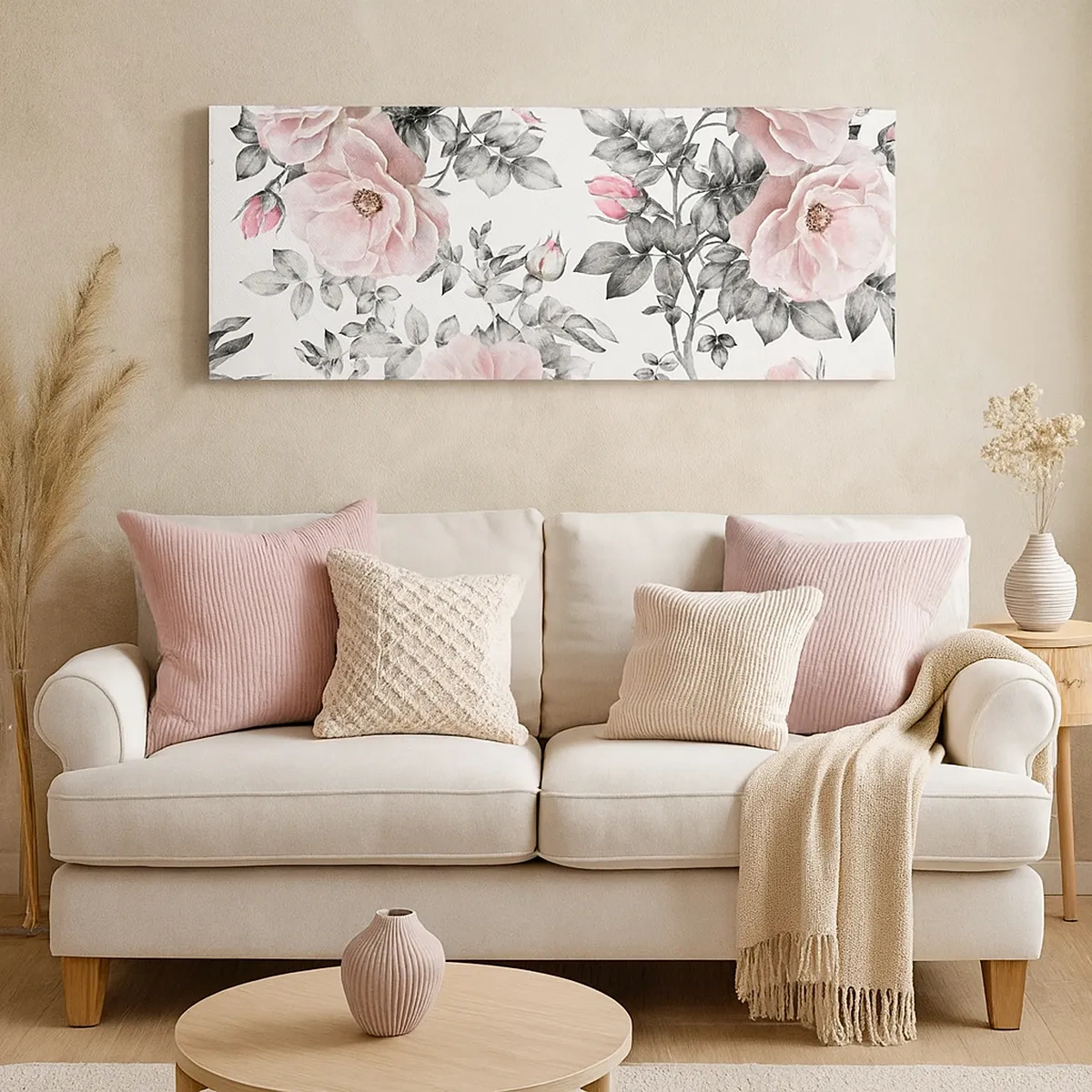 Bild auf Leinwand - Leinwandbild - Verliere dich in den Blüten der Rosen - 30x30 cm