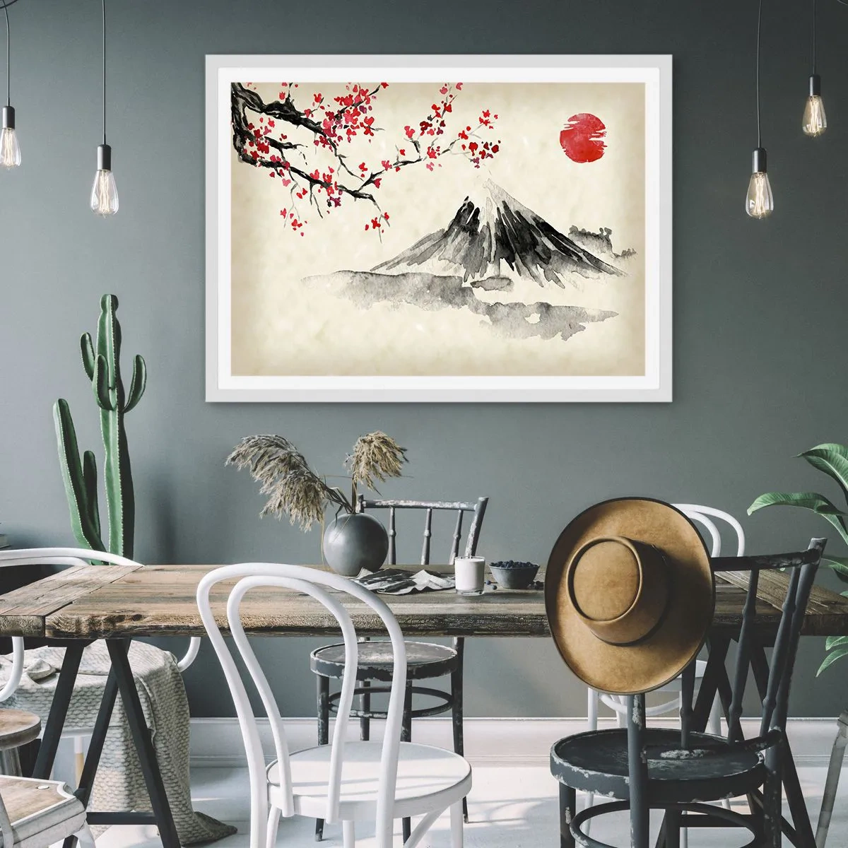 Poster in einem weißen Rahmen - Liebe Japan - 40x30 cm