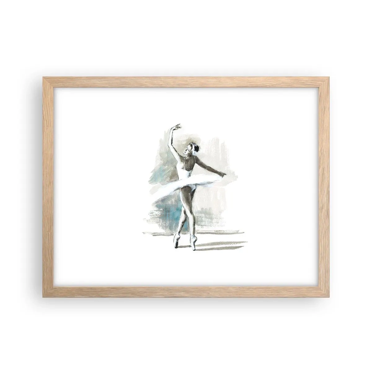 Poster in einem Rahmen aus heller Eiche - In einen Schwan verzaubert - 40x30 cm