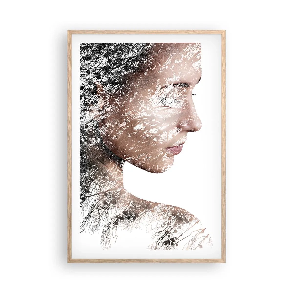 Poster in einem Rahmen aus heller Eiche - Der Geist des Waldes - 61x91 cm