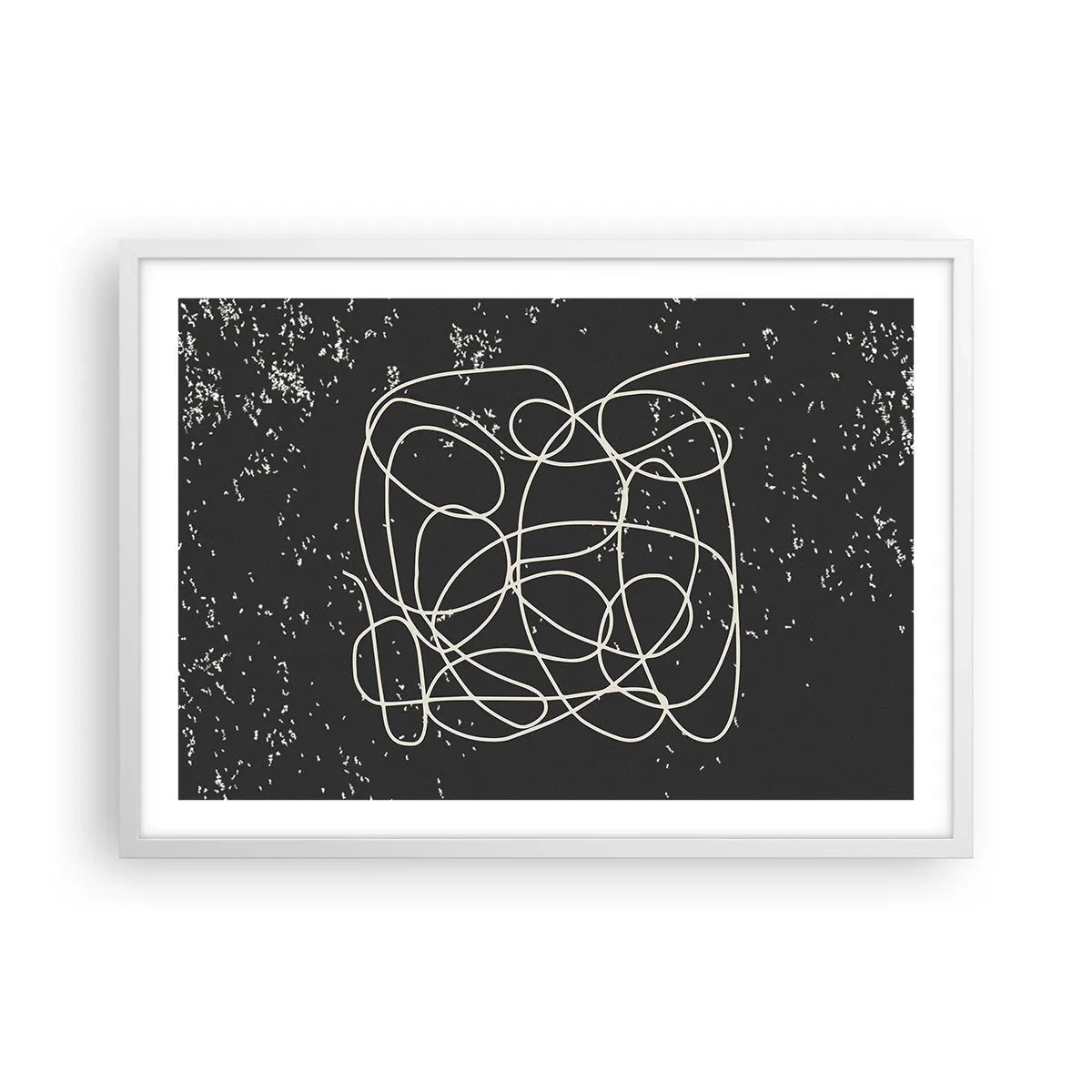 Poster in einem weißen Rahmen - Wandernde, umherschweifende Gedanken - 70x50 cm