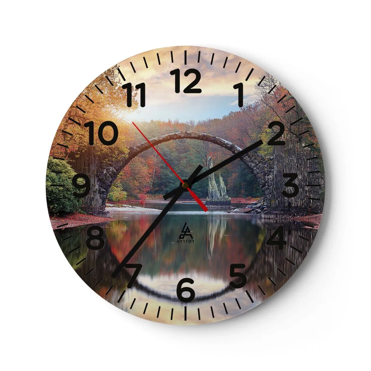 Wanduhr - Glasuhr - Auf der anderen Seite des Spiegels - 40x40 cm