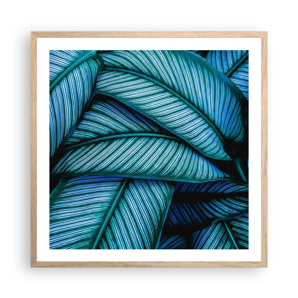 Poster in einem Rahmen aus heller Eiche - Lebenslinien - 60x60 cm