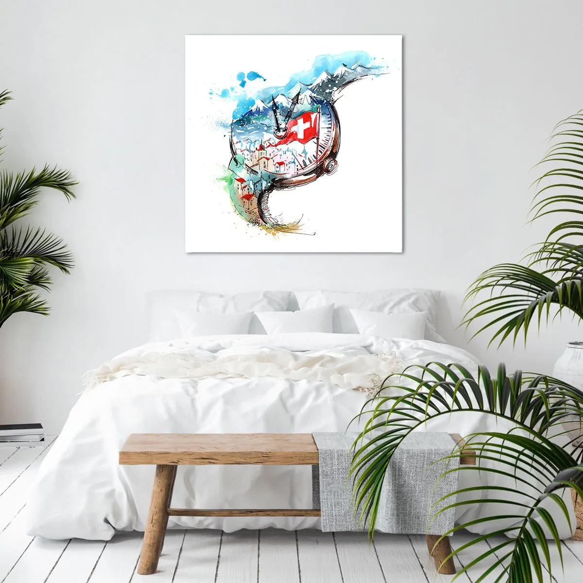 Bild auf Leinwand - Leinwandbild - Der Geist der Schweiz - 70x70 cm