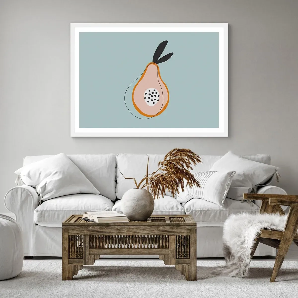 Poster in einem weißen Rahmen - Durchdringe die Natur der Dinge - 70x50 cm
